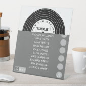 レトロミュージックビニユニークー結婚レコード 台座サイン (インサイチュ)