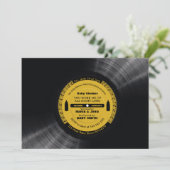 レトロミュージックビニール60s 70s招待状 招待状 (スタンド正面)