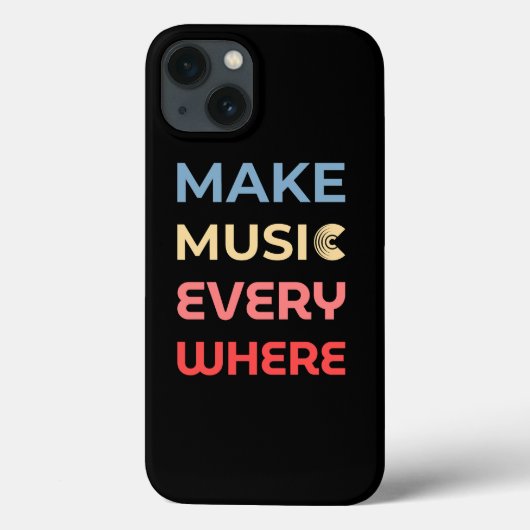 レトロミュージックラバーギフト – どこでも音楽を作る Case-Mate iPhoneケース (裏面)