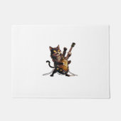 レトロミュージックラバーヘビーメタルエレキターギターファンン ドアマット (正面)