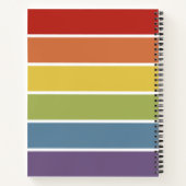 レトロミュートのレインボーパーソナライズされたLGBT ノートブック (裏面)