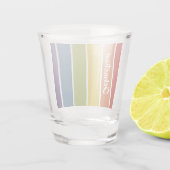 レトロミュートカラーゲイプライドレインボーパーソナライズされた ショットグラス (裏面)