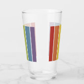 レトロミュートカラーゲイプライドレインボーパーソナライズされた タンブラーグラス (左)