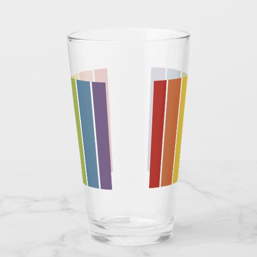 レトロミュートカラーゲイプライドレインボーパーソナライズされた タンブラーグラス (左)