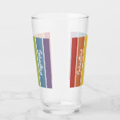 レトロミュートカラーゲイプライドレインボーパーソナライズされた タンブラーグラス (右)