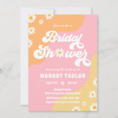 レトロミュートントーンズボホヒッピーブライダルシャワー 招待状 (正面)