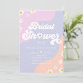 レトロミュートントーンズボホヒッピーブライダルシャワー 招待状 (スタンド正面)