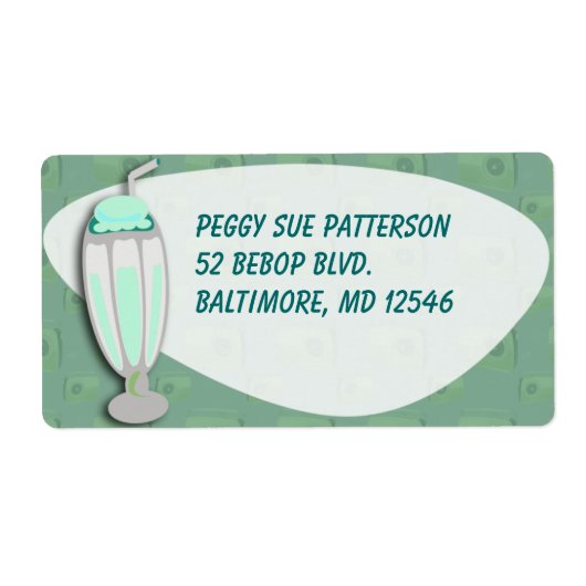 レトロミルクシェイク ラベル (正面)