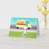 レトロミルクマンファザーズデイカード カード (黄色い花)