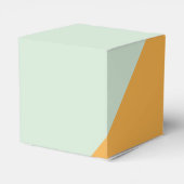 レトロミントオレンジストライプカスタムベビーシャワ感謝していー フェイバーボックス (裏面サイド)