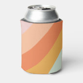 レトロミントオレンジボホストライプカスタムベビーシャワー 缶クーラー (缶裏面)