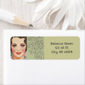 レトロミントグリーン素晴らしギャツビーパリジャンファッショニスタ ラベル (インサイチュ)