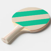 レトロミントスリーはっきりしたストライプズ 卓球ラケット (正面アングル)