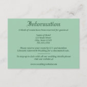 レトロミントリーフとフローラモノグラム結婚ズ エンクロージャーカード (正面)