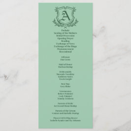 レトロミントリーフとフローラモノグラム結婚ズ プログラム