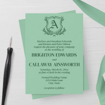 レトロミントリーフとフローラモノグラム結婚ズ