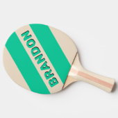 レトロミント3はっきりしたストライプ個の名前 卓球ラケット (横)