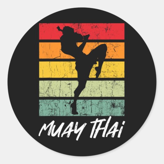 レトロムエタイヴィンテージMma武術アーツタイ ラウンドシール (正面)