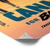 レトロムース自然カナダ大きなゲーム旅行アート ポスター (角)