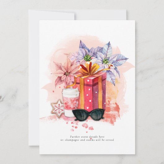 レトロムービークリスマスブレックファーストパーティー 招待状 (裏面)