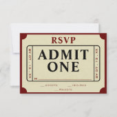 レトロムービーチケットスタブを許可する 出欠カード (正面)