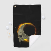 レトロムーンデッドバーニングスカルイン火災 ゴルフタオル (インサイチュ)