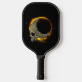 レトロムーンデッドバーニングスカルイン火災 ピックルボールラケット (裏面)