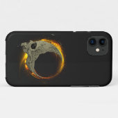 レトロムーンデッドバーニングスカルイン火災 Case-Mate iPhoneケース (裏面(横))