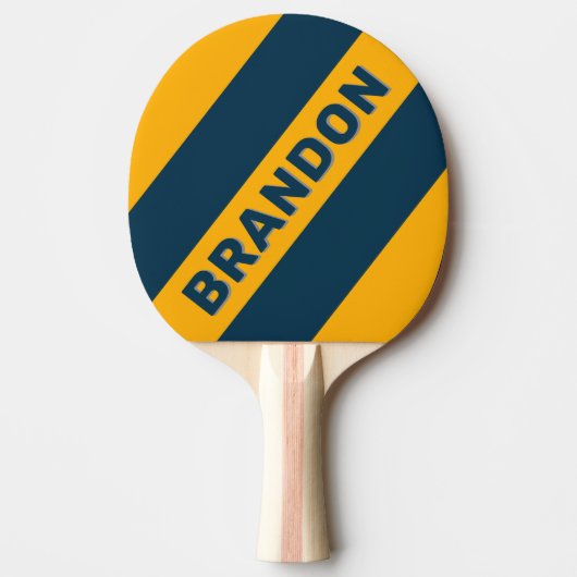 レトロムーンライトタイドはっきりした3ストライプつの名前 卓球ラケット (正面)