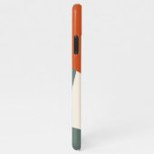 レトロムーヴピンクオレンジセージグリーンアートパターン iPhoneケース (右側)