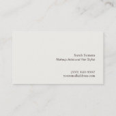 レトロメイクアップアーティスト美しいサロンライトピンク 名刺 (裏面)