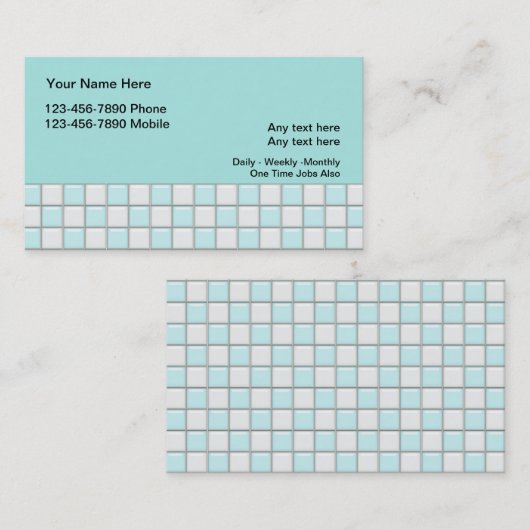 レトロメイドハウスクリーニング名刺 名刺 (正面/裏面)