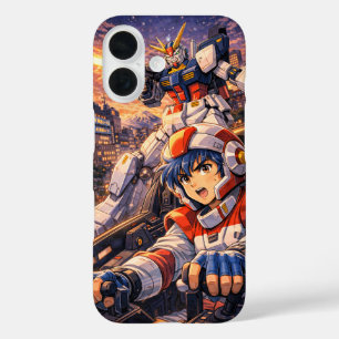 レトロメカパイロットシティバトル iPhone 16ケース