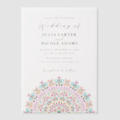 レトロメキシカンテリトリー　マンダラウェディング ベラム紙招待状 (正面)