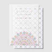 レトロメキシコの地形がマンダラ結婚ズを繁栄 ベラム紙招待状 (オフセット (招待状))