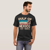 レトロメキシコ湾Est 1550メキシコ国旗 Tシャツ (正面フル)