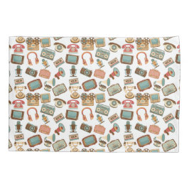 レトロメディアパターン枕カバー 枕カバー