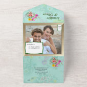 レトロメドクラシックウ花 オールインワン招待状 (外側)