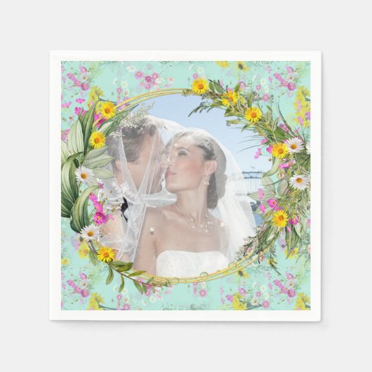 レトロメドクラシックウ花 スタンダードカクテルナプキン (正面)