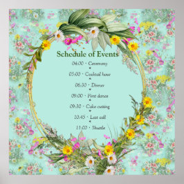 レトロメドクラシックウ花 ポスター