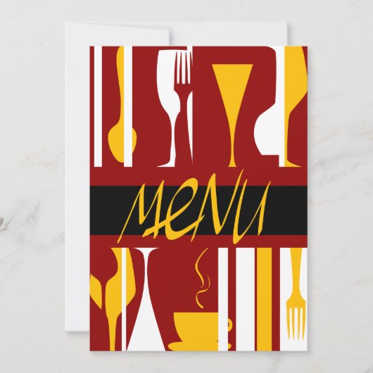 レトロメニュー 招待状 (正面)