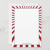 レトロメモリアルデーバースデーパーティ招待状 招待状 (裏面)