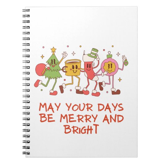 レトロメリーで明るい ノートブック (正面)