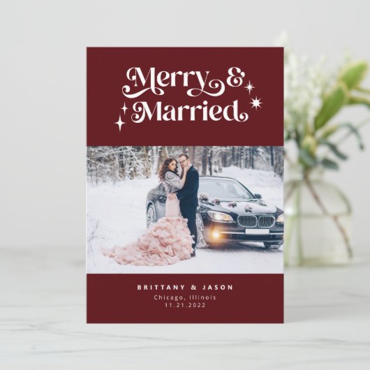 レトロメリーとミニマ結婚したリストのフォトレッド シーズンカード (スタンド正面)