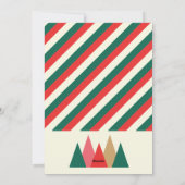 レトロメリーと明るいアーチ写真クリスマス シーズンカード (裏面)