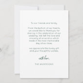 レトロメリーと結婚したアーチフォト結婚ズ サンキューカード (裏面)