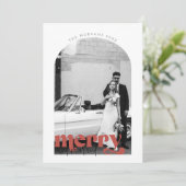 レトロメリーと結婚したホリデーカード 招待状 (スタンド正面)