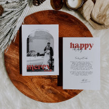 レトロメリーと結婚したホリデーカード