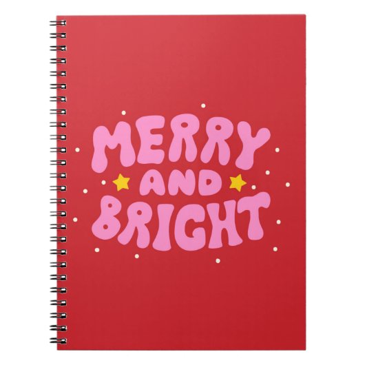 レトロメリーアンドブライトホリデーデザイン ノートブック (正面)