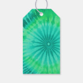 レトロメリークリスマスのネクタイ – 染料ティール（緑がかった色）写真70sビービー ギフトタグ (裏面)